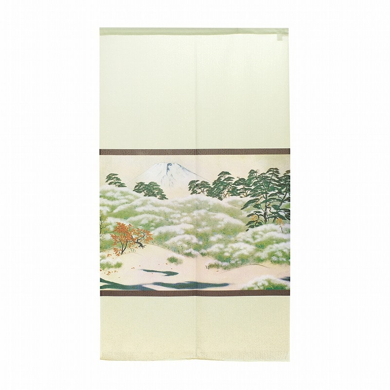 P・O・Pプロダクツ 市松レースのれん  43717　大観　霊峰四趣03 1枚（ご注文単位1枚）【直送品】