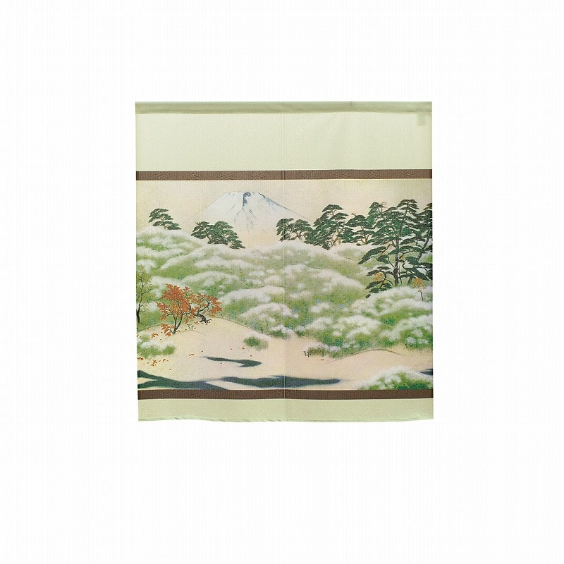 P・O・Pプロダクツ 市松レースのれん  43743　大観　霊峰四趣3 1枚（ご注文単位1枚）【直送品】