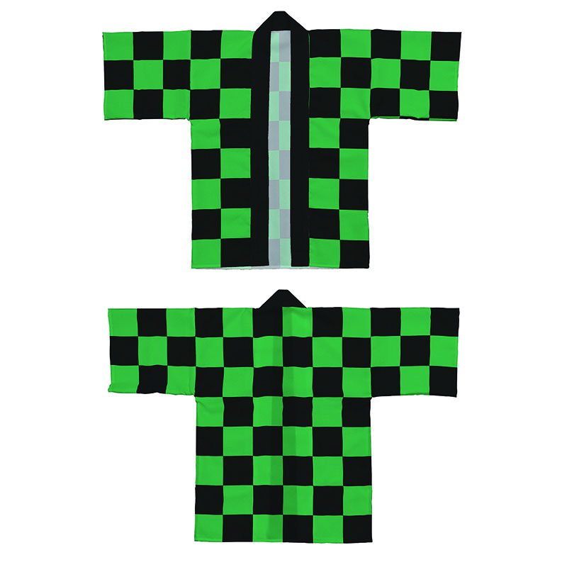 P・O・Pプロダクツ フルカラーハッピ F　トロピカル 44366　市松模様 1枚（ご注文単位1枚）【直送品】