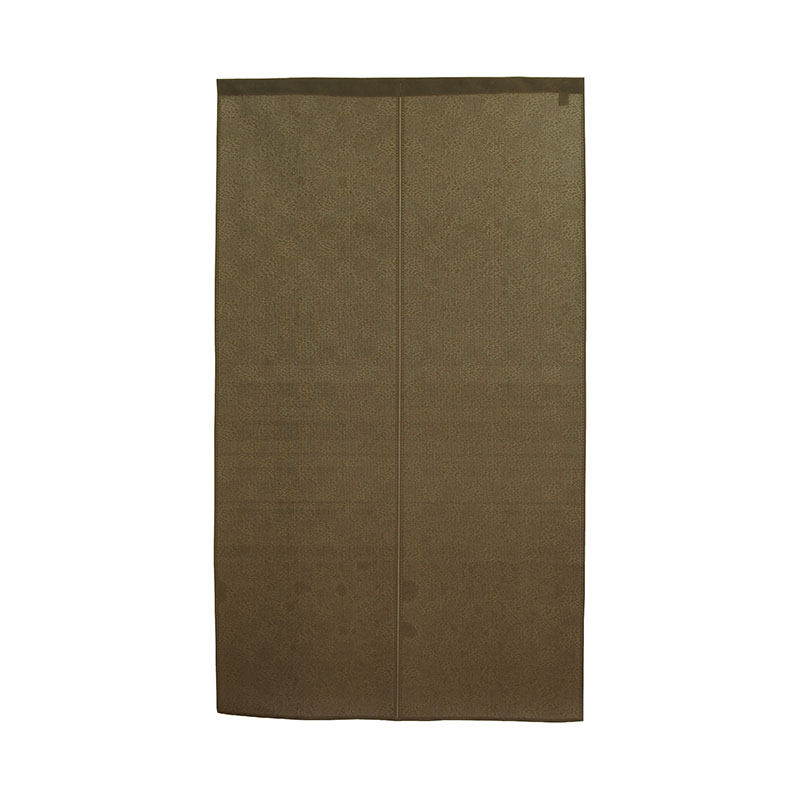 P・O・Pプロダクツ 市松レースのれん　半間  44608　ブラウン 1枚（ご注文単位1枚）【直送品】