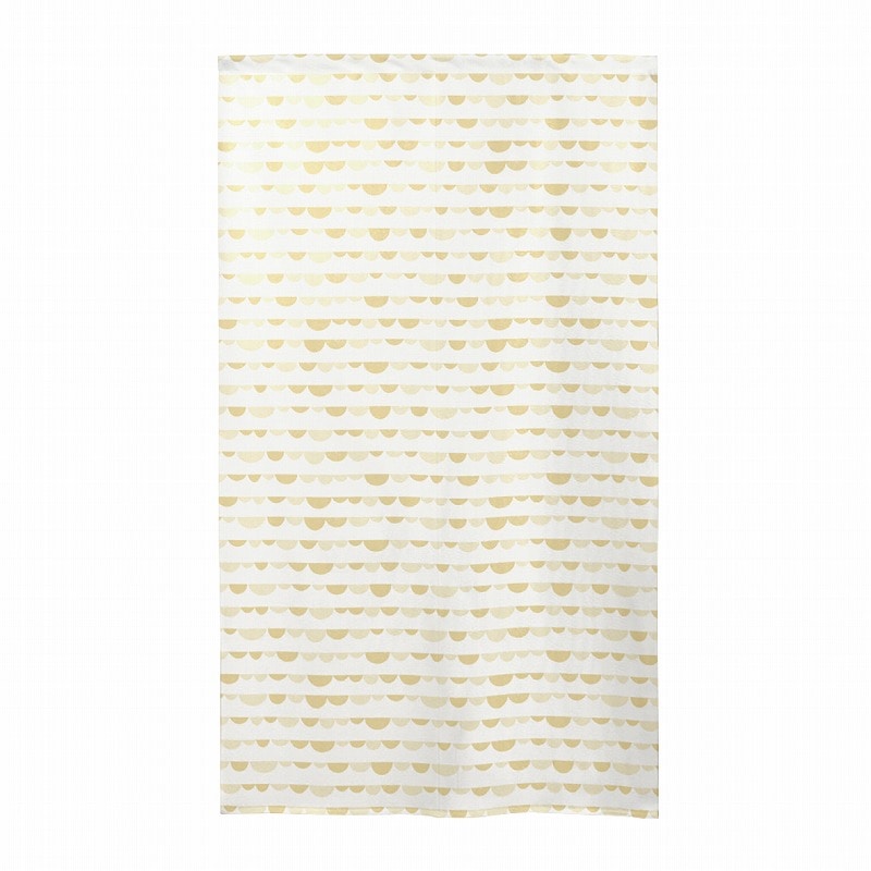 P・O・Pプロダクツ 市松レースのれん  44635　半円　黄 1枚（ご注文単位1枚）【直送品】