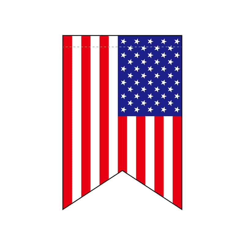 P・O・Pプロダクツ 変形タペストリー リボンカット アメリカ国旗 55276 1枚（ご注文単位1枚）【直送品】