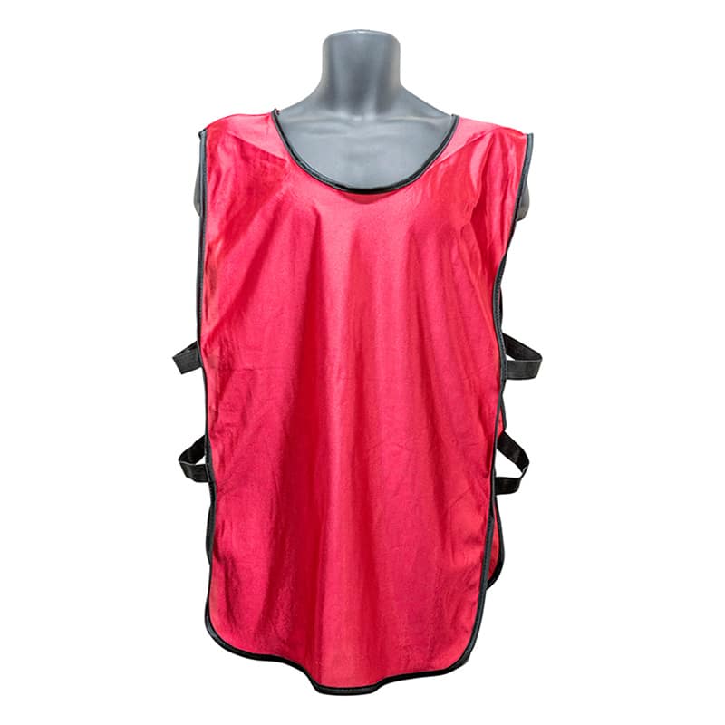 P・O・Pプロダクツ ビブス 無地 赤 フリーサイズ 56007 1枚（ご注文単位1枚）【直送品】