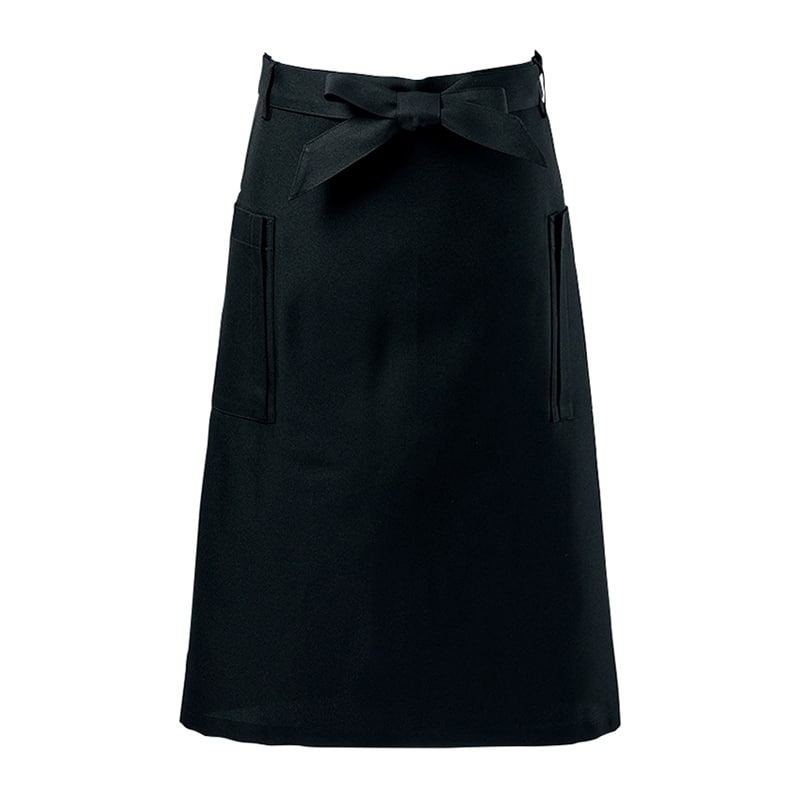 P・O・Pプロダクツ ミドルエプロン ブラック フリーサイズ 56015 1枚（ご注文単位1枚）【直送品】