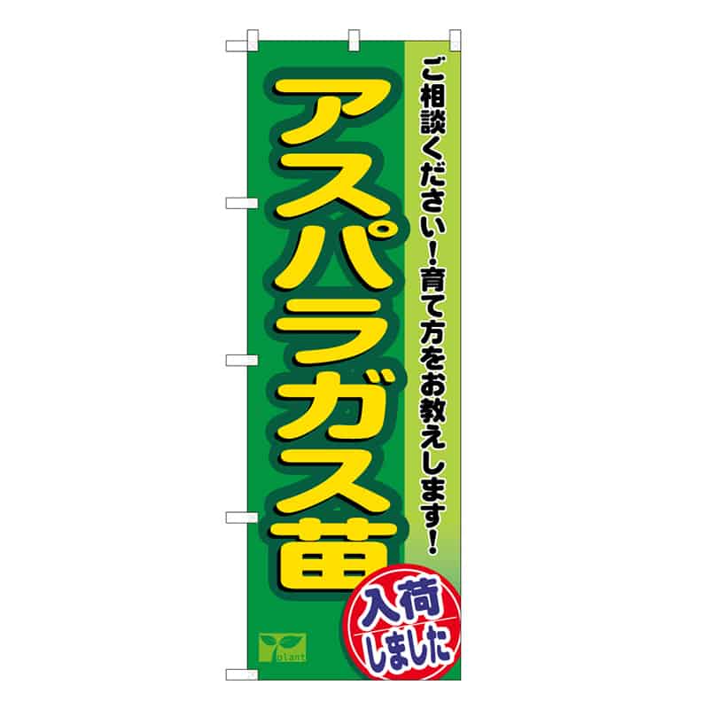 P・O・Pプロダクツ のぼり アスパラガス苗入荷しました 58950 1枚（ご注文単位1枚）【直送品】