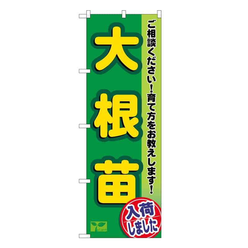 P・O・Pプロダクツ のぼり 大根苗入荷しました 58973 1枚（ご注文単位1枚）【直送品】