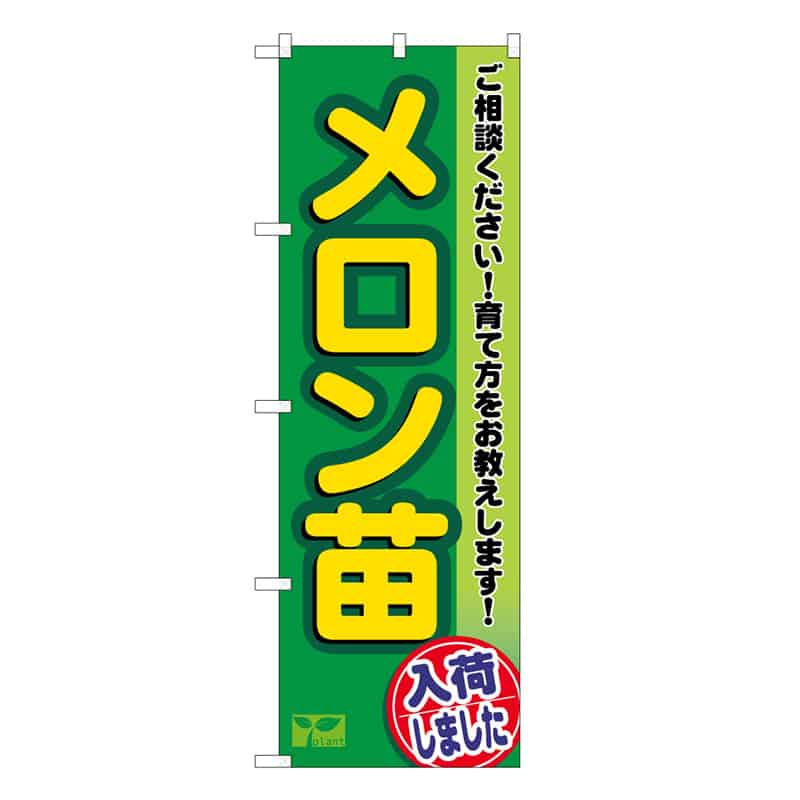 P・O・Pプロダクツ のぼり メロン苗入荷しました 58979 1枚（ご注文単位1枚）【直送品】