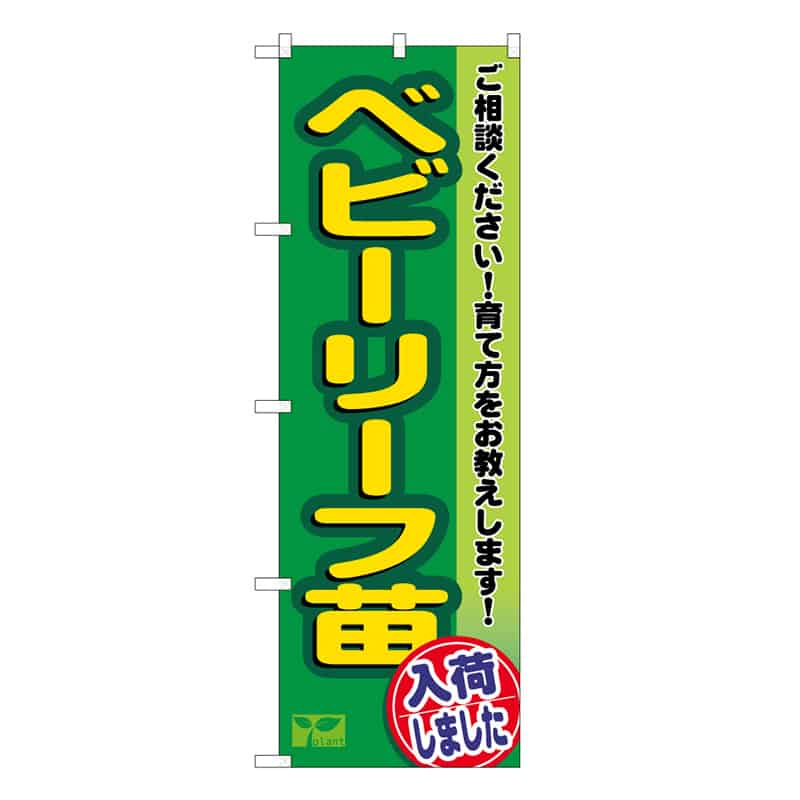 P・O・Pプロダクツ のぼり ベビーリーフ苗入荷しました 58984 1枚（ご注文単位1枚）【直送品】