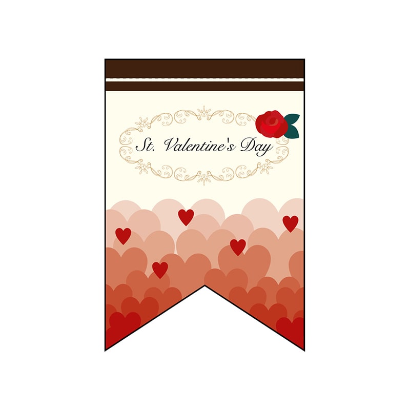 P・O・Pプロダクツ 変形タペストリー リボンカット 60960 バレンタインデー(4) 1枚(ご注文単位1枚)【直送品】