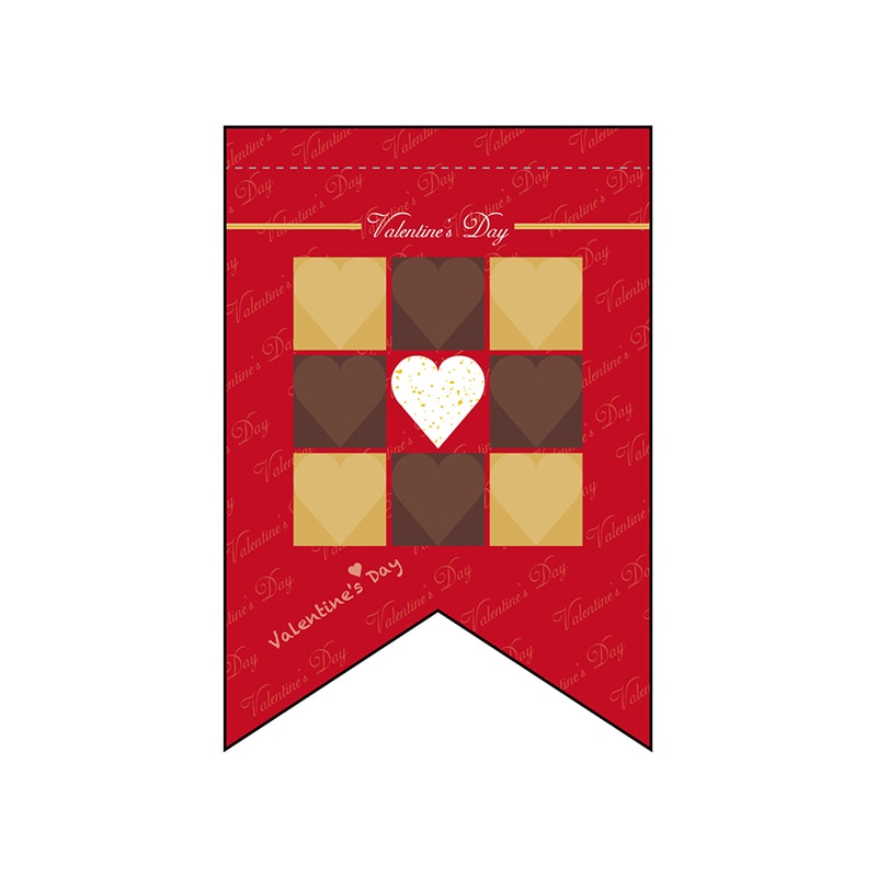 P・O・Pプロダクツ 変形タペストリー リボンカット 60962 バレンタインデー(6) 1枚(ご注文単位1枚)【直送品】