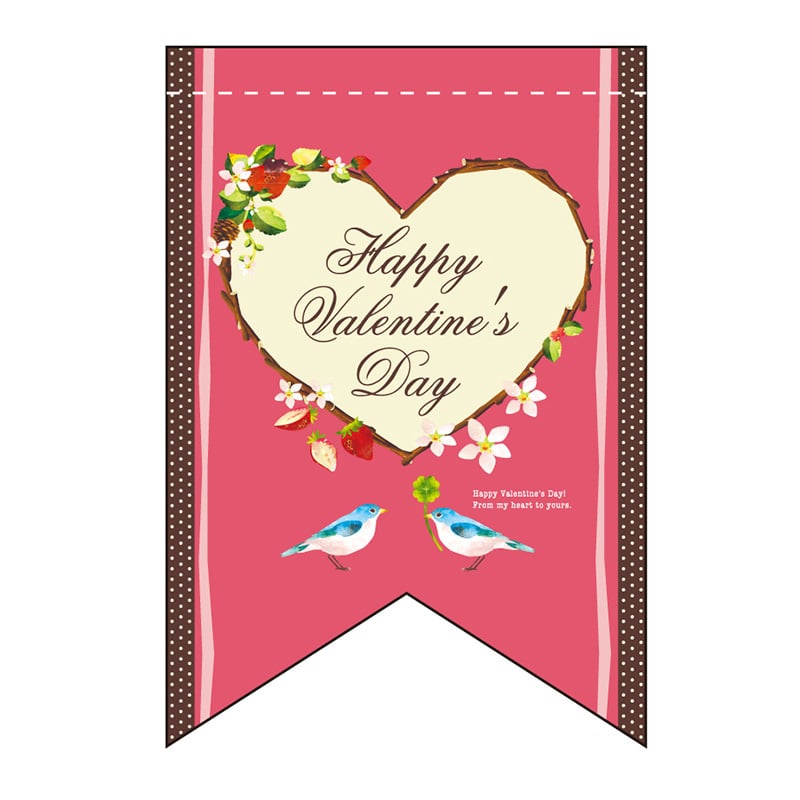 P・O・Pプロダクツ ミニタペストリー両面  61000　バレンタイン（3） 1枚（ご注文単位1枚）【直送品】