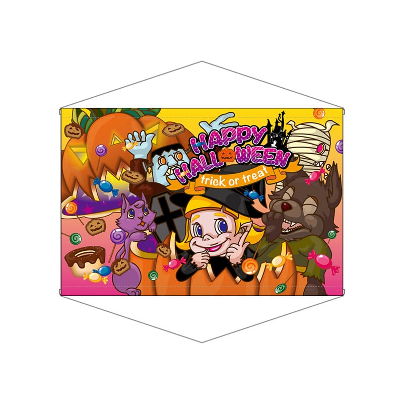 P・O・Pプロダクツ 横型タペストリー 69315 HAPPYHALLOWEEN 1枚(ご注文単位1枚)【直送品】