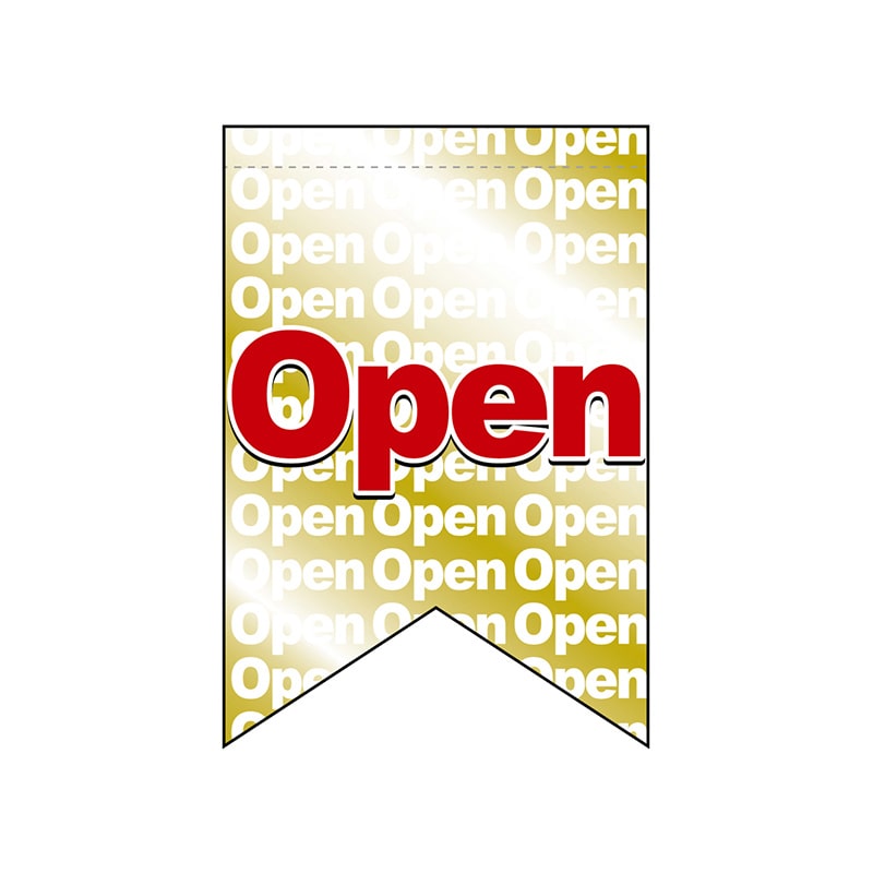 P・O・Pプロダクツ 変形タペストリー　リボンカット  69396　Open 1枚（ご注文単位1枚）【直送品】