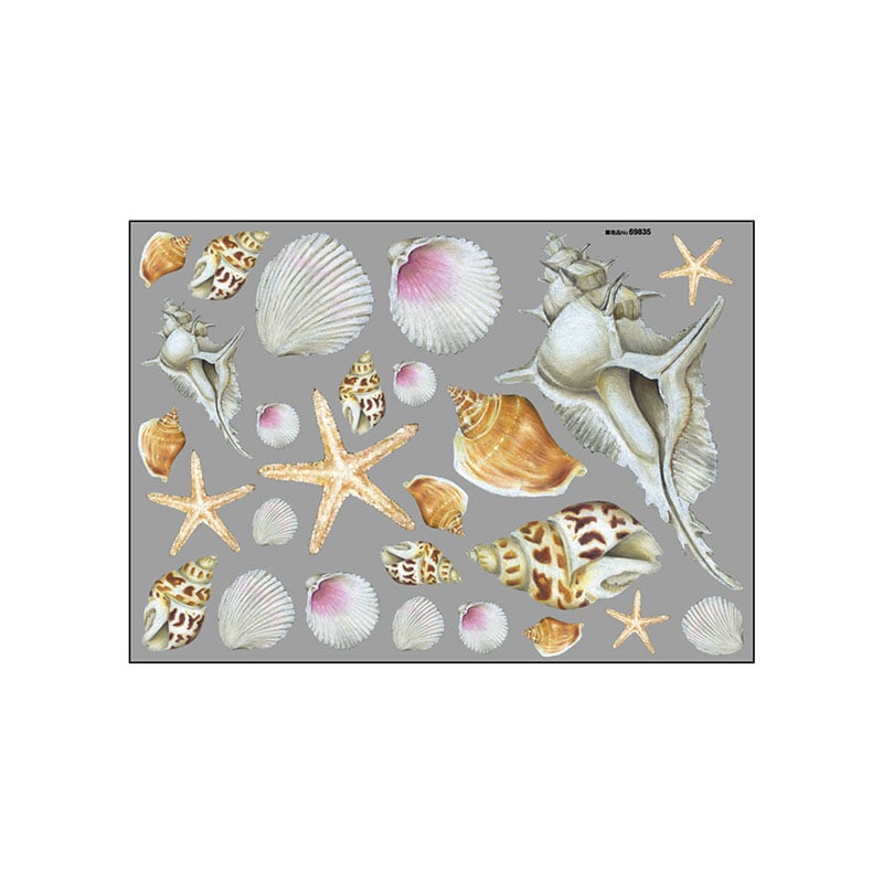 P・O・Pプロダクツ ウィンドウシール 両面　カット線タイプ 69835　貝殻 1枚（ご注文単位1枚）【直送品】