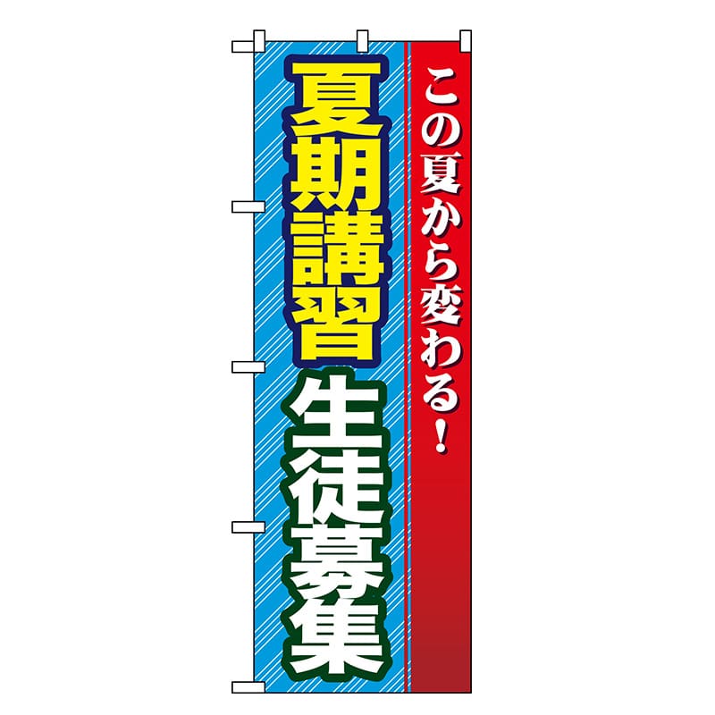 P・O・Pプロダクツ のぼり  GNB-69　夏期講習　生徒募集 1枚（ご注文単位1枚）【直送品】