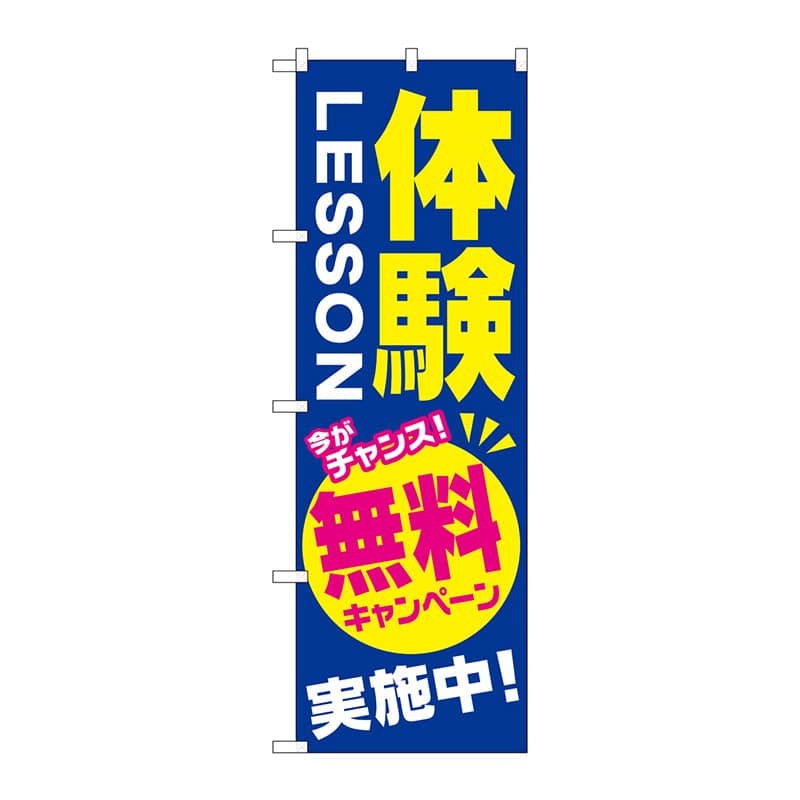 P・O・Pプロダクツ のぼり  GNB-2131　体験LESSON　無料 1枚（ご注文単位1枚）【直送品】