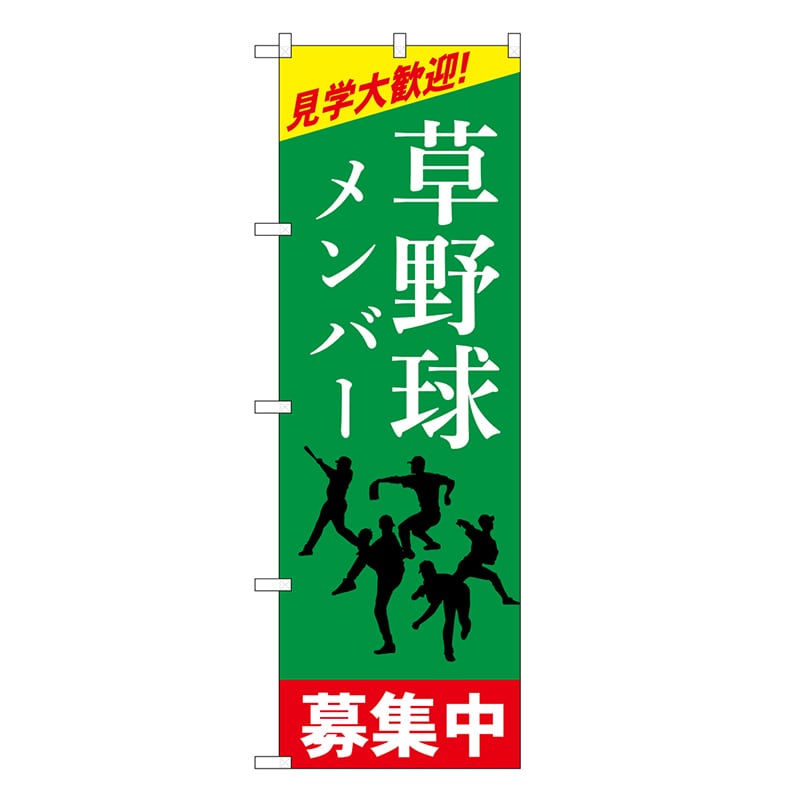 P・O・Pプロダクツ のぼり 草野球メンバー募集中 GNB-3363 1枚（ご注文単位1枚）【直送品】