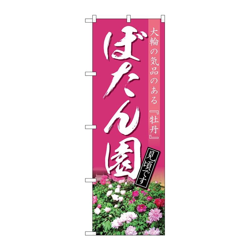 P・O・Pプロダクツ のぼり  82712　ぼたん園　見頃　NAD 1枚（ご注文単位1枚）【直送品】