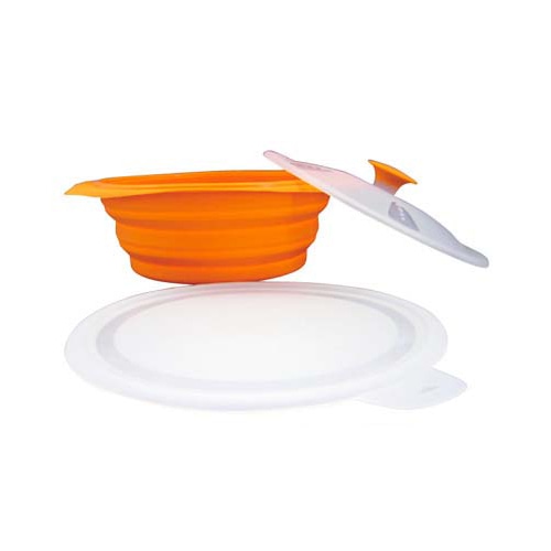河西 シリコン折りたたみキャセロール オレンジ 1個(ご注文単位1個)【直送品】