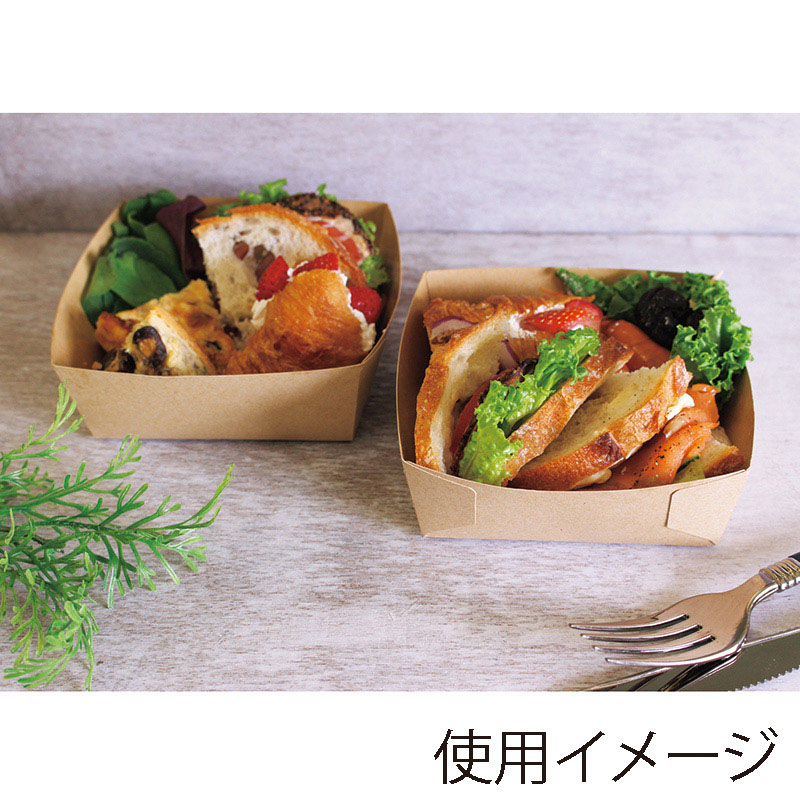 伊藤景パック産業 紙製トレー　クラムトレー K95 5141034 100個/束（ご注文単位10束）【直送品】