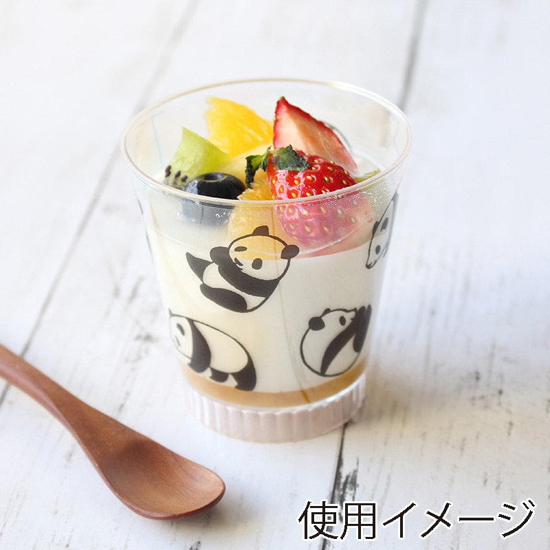 伊藤景パック産業 デザートカップ ルチア 71φ 160 パンダ 3643112 25個/束(ご注文単位24束)【直送品】