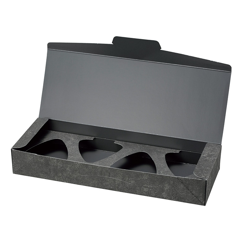 伊藤景パック産業 TSトレー　プチトルテBOX #4　モルタル 3255118 50個/束（ご注文単位4束）【直送品】