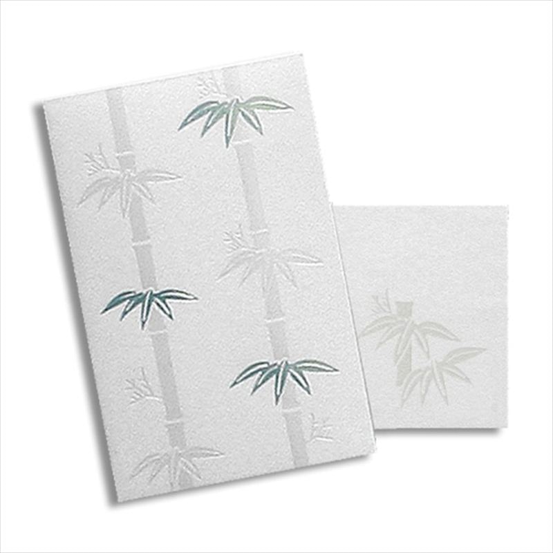 フタバ ROKKAKU 箔ぽち袋 メッセージカード付 竹 1束（ご注文単位10束）【直送品】