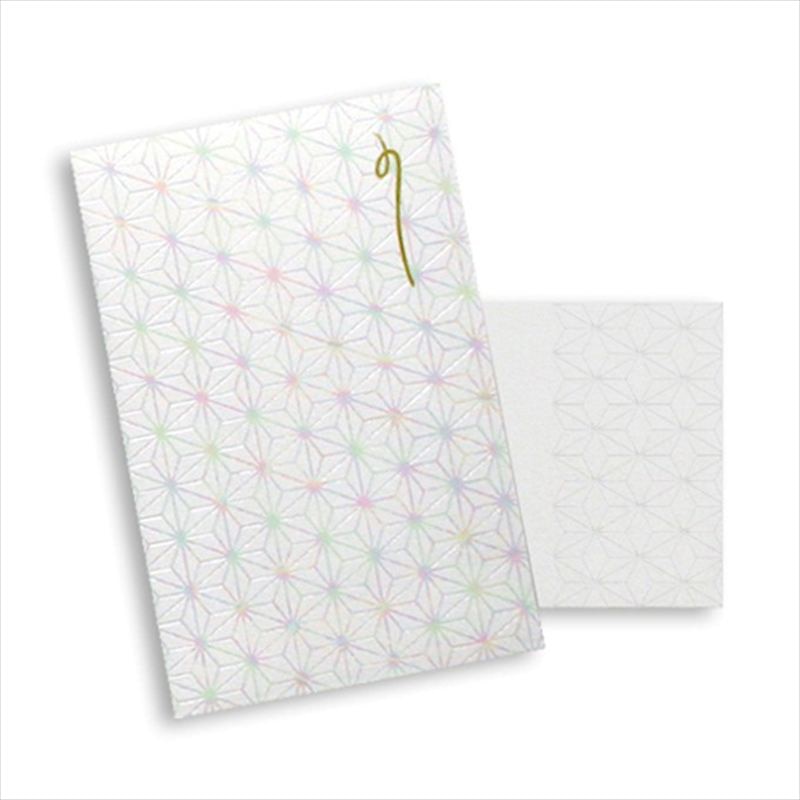 フタバ ROKKAKU 箔ぽち袋 メッセージカード付 あさのは 1束（ご注文単位10束）【直送品】