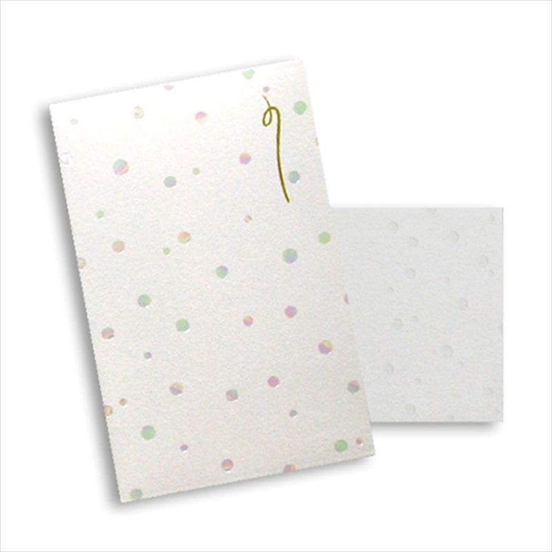 フタバ ROKKAKU 箔ぽち袋 メッセージカード付 みずたま 1束（ご注文単位10束）【直送品】