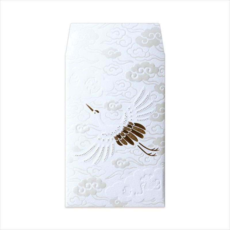 フタバ ROKKAKU 箔ぽち袋 吉祥浪漫 鶴 1パック（ご注文単位5パック）【直送品】