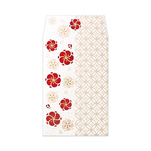 フタバ ROKKAKU 箔ぽち袋 やまとなでしこ 梅 1パック（ご注文単位5パック）【直送品】