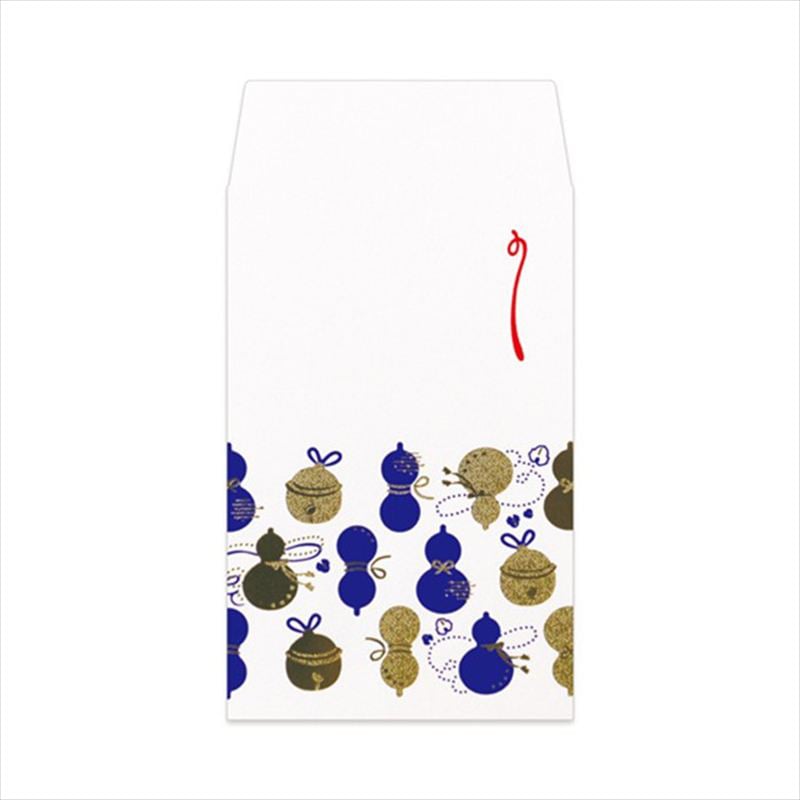 フタバ ROKKAKU 箔ぽち袋 縁起物ならベ 瓢箪・鈴 1パック（ご注文単位5パック）【直送品】