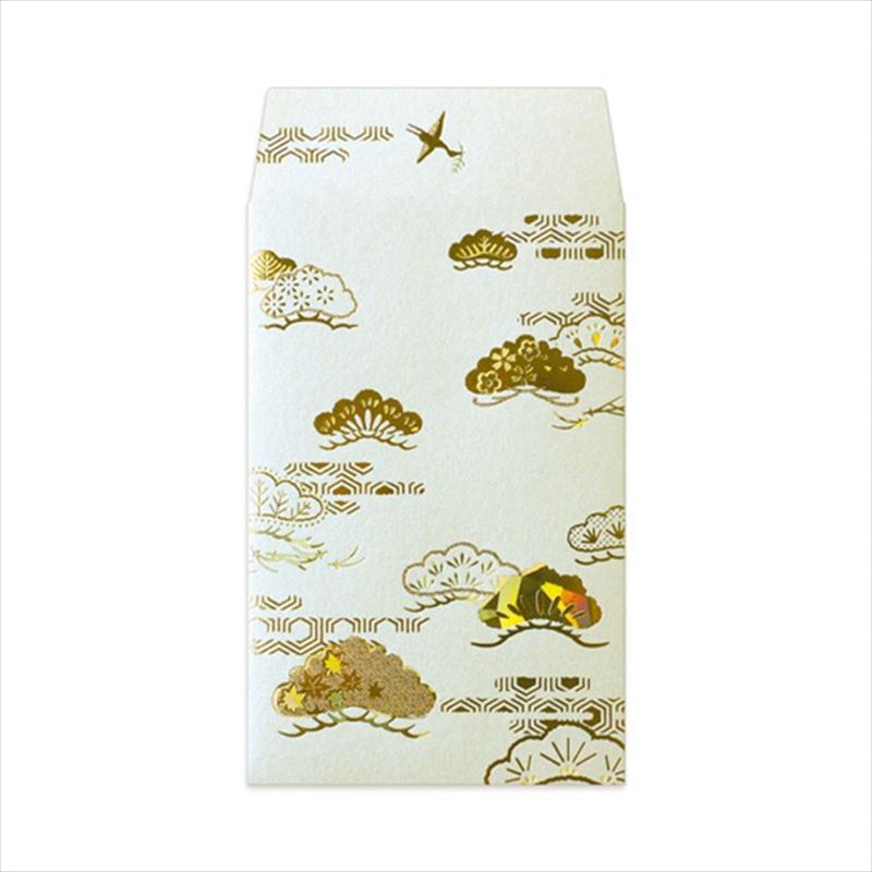 フタバ ROKKAKU 箔ぽち袋 祝い事 まつ 1パック（ご注文単位5パック）【直送品】