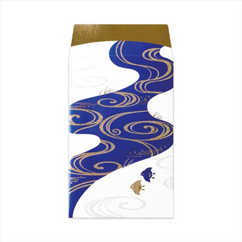フタバ ROKKAKU 箔ぽち袋 やまかわうみ 川 1パック（ご注文単位5パック）【直送品】