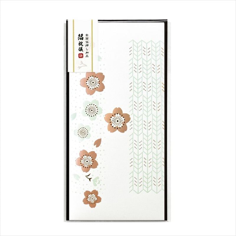 フタバ ROKKAKU 箔祝儀袋 やまとなでしこ 桜 1パック（ご注文単位5パック）【直送品】