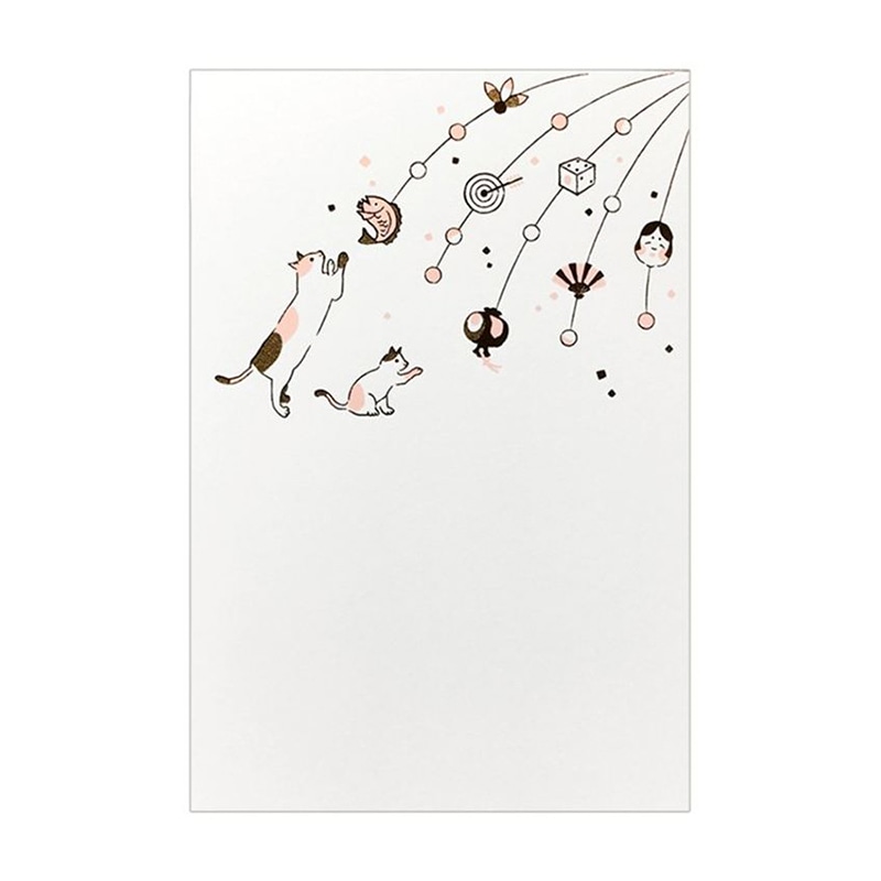 フタバ ROKKAKU こよみはがき 1月 ねこ 1パック（ご注文単位5パック）【直送品】