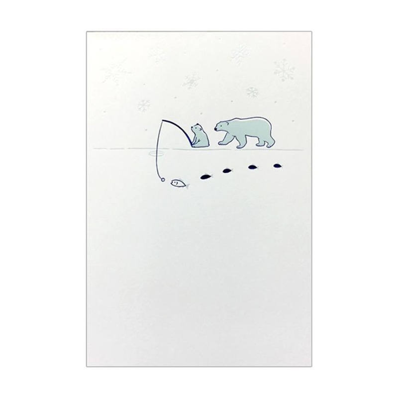 フタバ ROKKAKU こよみはがき 2月 白くま 1パック（ご注文単位5パック）【直送品】