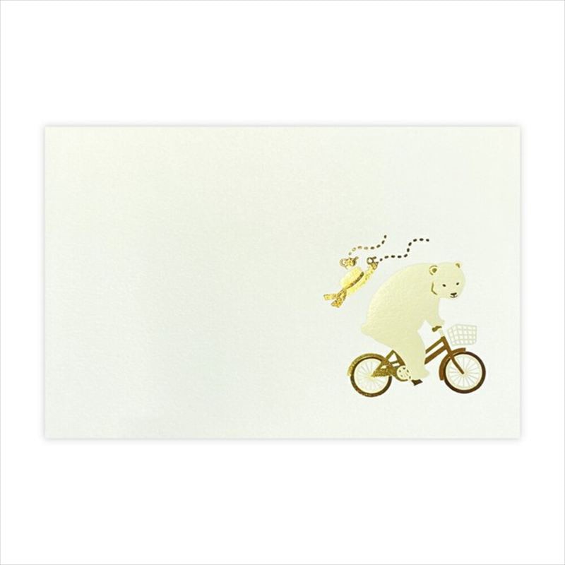 フタバ ROKKAKU 箔押しはがき Bear’s Weekend Hey Honey! 1パック(ご注文単位5パック)【直送品】