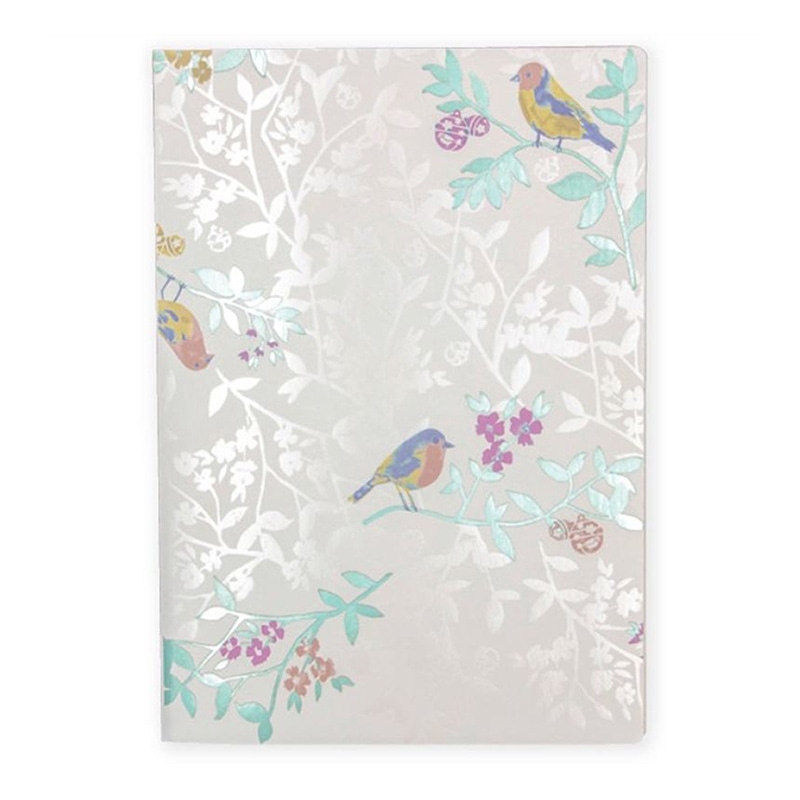 フタバ ROKKAKU 箔押し無地ノート A5サイズ みすゞうた 私と小鳥と鈴 1パック（ご注文単位3パック）【直送品】