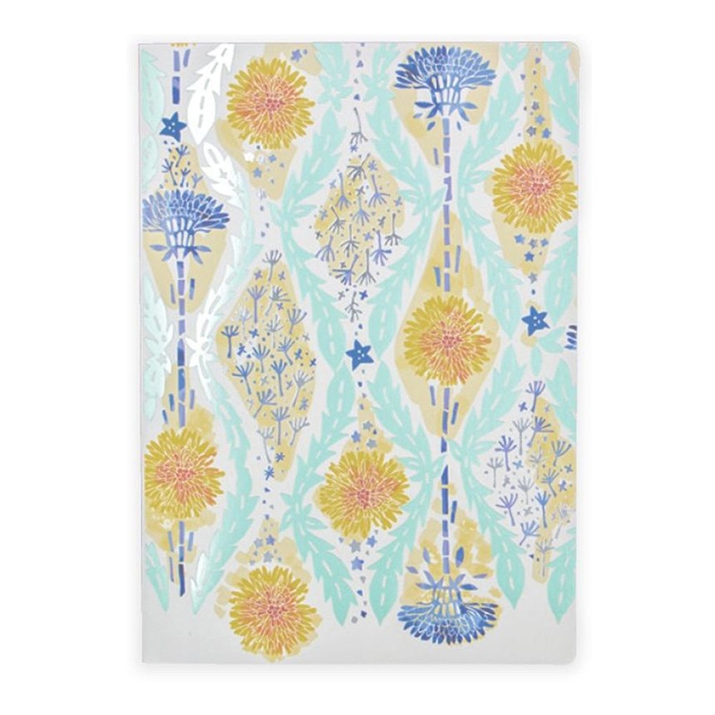 フタバ ROKKAKU 箔押し無地ノート A5サイズ みすゞうた 星とたんぽぽ 1パック（ご注文単位3パック）【直送品】