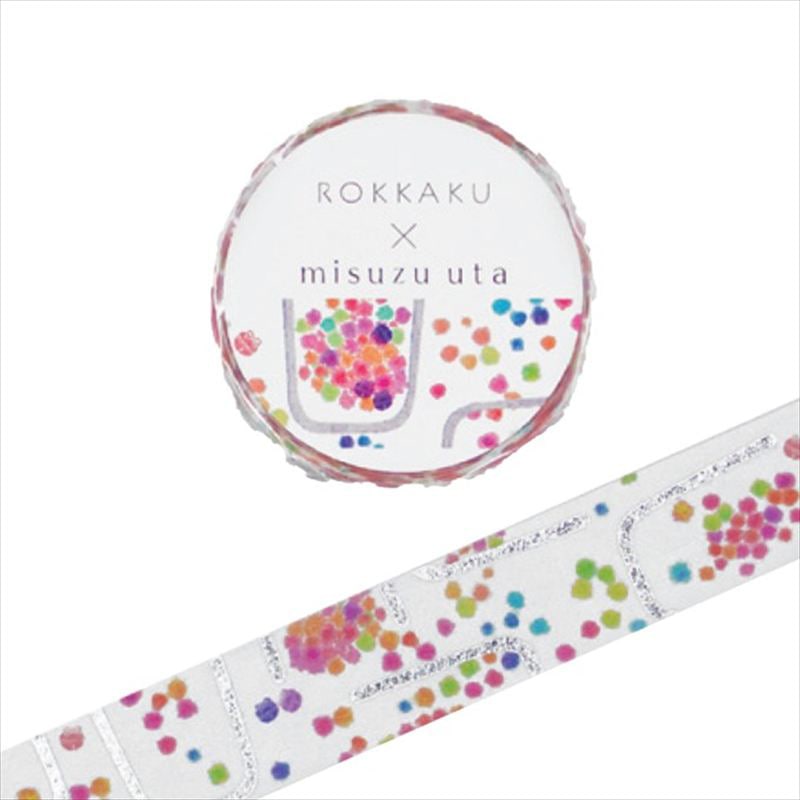 フタバ ROKKAKU 箔押しマスキングテープ みすゞうた 金平糖の夢 1パック（ご注文単位5パック）【直送品】