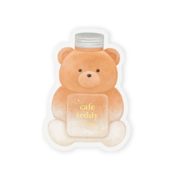 フタバ ROKKAKU 箔押しステッカー cafe teddy ココ 1パック（ご注文単位5パック）【直送品】