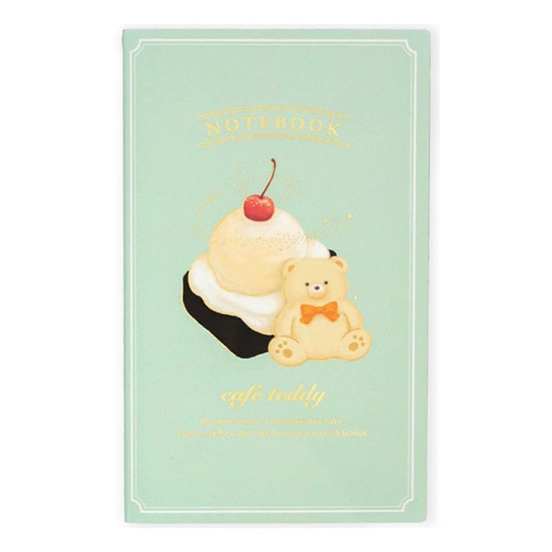 フタバ ROKKAKU A5スリムノート cafe teddy ケーキ 1パック（ご注文単位5パック）【直送品】