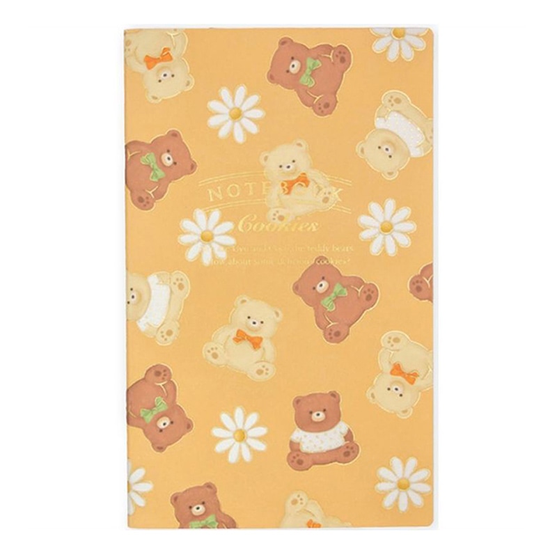 フタバ ROKKAKU A5スリムノート cafe teddy クッキー 1パック（ご注文単位5パック）【直送品】