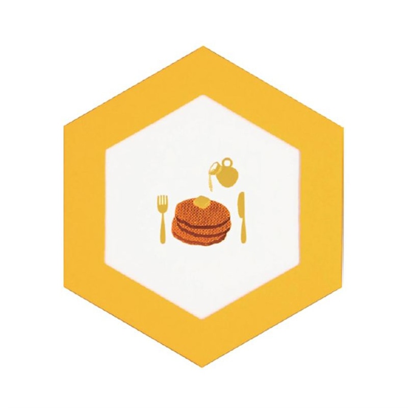 フタバ ROKKAKU 六角メッセージカード パンケーキ 1パック(ご注文単位5パック)【直送品】