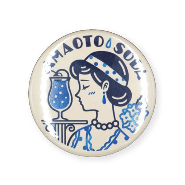 フタバ ROKKAKU 箔押し缶バッジ オビワン 雨音ソーダ 1パック（ご注文単位5パック）【直送品】