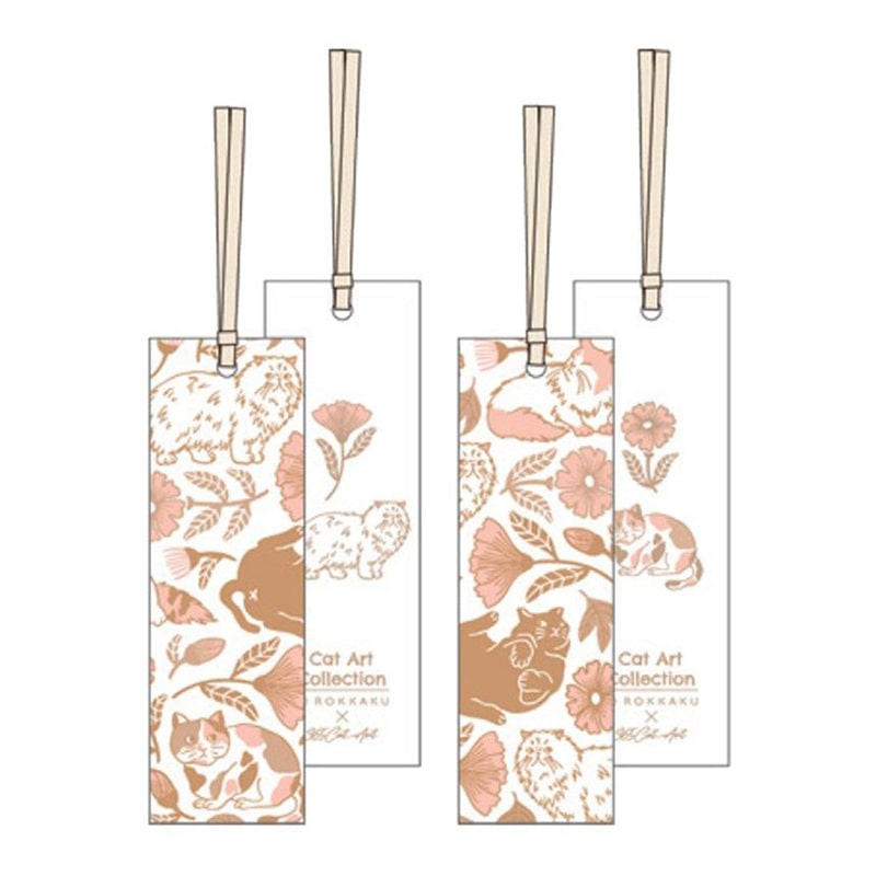 フタバ ROKKAKU しおり キャットアート コレクション flower 1パック（ご注文単位5パック）【直送品】