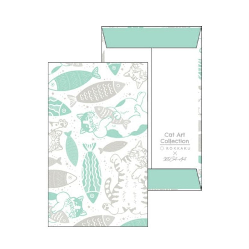 フタバ ROKKAKU ぽち袋 キャットアート コレクション fish 1パック（ご注文単位5パック）【直送品】