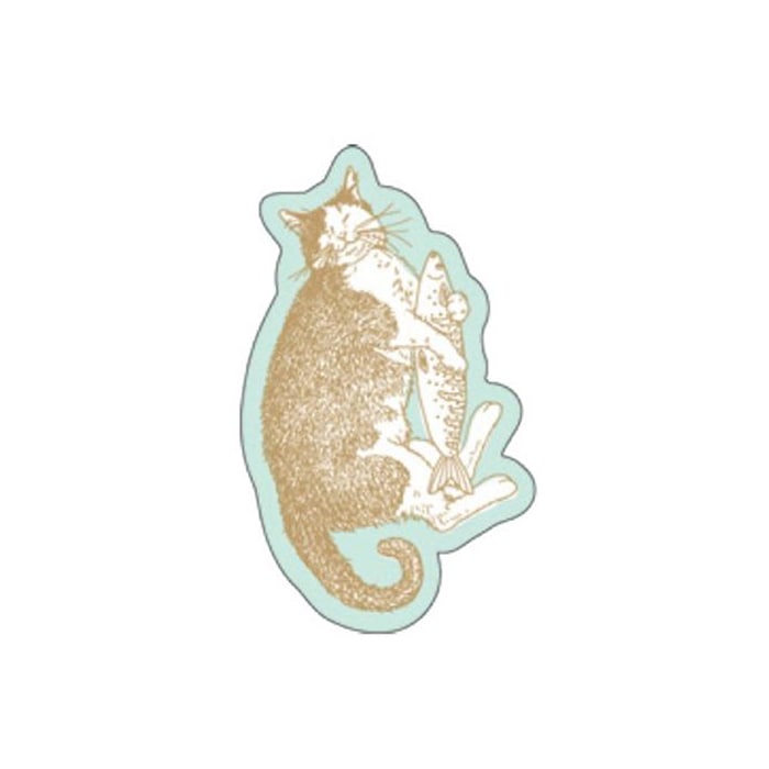 フタバ ROKKAKU 箔押しステッカー キャットアート コレクション happiness 1パック（ご注文単位5パック）【直送品】