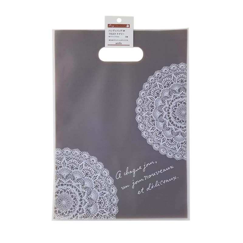 アミファ ハンディバッグ M　4枚入 フロスト　ドイリー 1個（ご注文単位180個）【直送品】